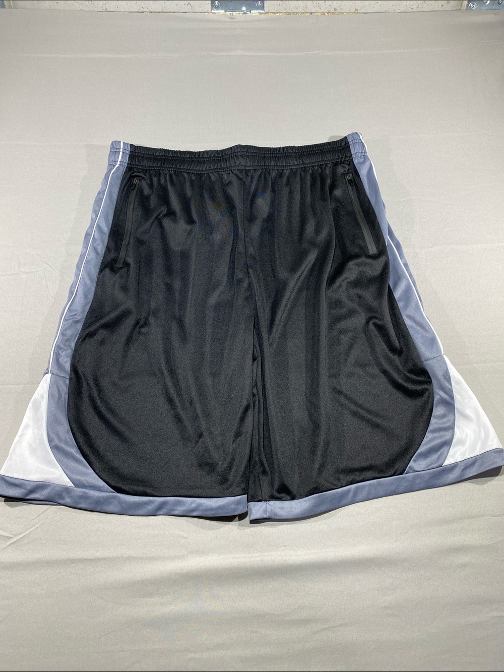 Men's Black Athletic Shorts with Gray Trim